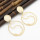 E-4671 Fashion Big Pendant Metal Hollow 5 Words Drop Earrings Stud Earring for Women