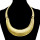 N-1829  Bohemian Vintage Gold Snake chain Moon Shaped Pendant Necklace Statement Necklaces for Women