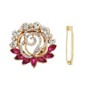 P-0404 4 Colors Generous Shining Gold Plated Alloy Full Crystal Rhinestones Flower Buckle Brooch Scarf Accessories