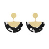 E-4698 Bohemian Resin Sector Statement Ear Stud Earrings for Women