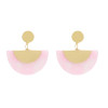 E-4698 Bohemian Resin Sector Statement Ear Stud Earrings for Women