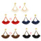 E-4697 Fashion Cotton Thread Resin Beads Long Tassel Drop Earrings for Women Boho Wedding Party Jewelry