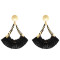 E-4697 Fashion Cotton Thread Resin Beads Long Tassel Drop Earrings for Women Boho Wedding Party Jewelry