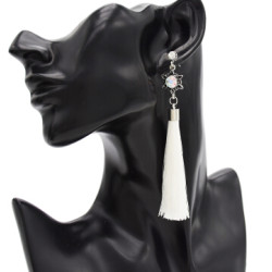 E-4693 Fashion Crystal Long Tassel Drop Earrings for Women Boho Wedding Party Jewelry