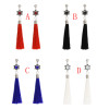 E-4693 Fashion Crystal Long Tassel Drop Earrings for Women Boho Wedding Party Jewelry