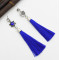 E-4693 Fashion Crystal Long Tassel Drop Earrings for Women Boho Wedding Party Jewelry