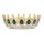 F-0492 Wedding Bridal Gold Plated Handmade Crystal King Queen Crown Headband Accessories