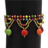B-0897 3 Colors Bohemian Trendy Anklet Turquoise Beads Crystal Anklet Foot Chain Jewelry For Women