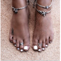 B-0898 2 Styles Summer Beach Anklets Bohemian Trendy Anklets Starfish Alloy Beaded Mading Rope Foot Chains Bracelet Jewelry For Women