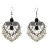 E-4687 Vintage Silver Metal Bells Statement Drop Earrings for Women Boho Wedding Party Jewelry