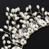 F-0493 Luxury Copper Crystal Pearl Headband Wedding Bridal Hair Jewelry Accessories