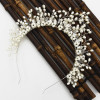 F-0493 Luxury Copper Crystal Pearl Headband Wedding Bridal Hair Jewelry Accessories