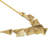 N-1786 Punk Vintage Style Chunky Special Hammered Geometry Choker Bib Collar Necklace