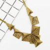 N-1786 Punk Vintage Style Chunky Special Hammered Geometry Choker Bib Collar Necklace