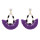 E-4690 Bohemian  Thread Tassels Turquoise Beads Long Tassel Drop Earrings