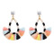 E-4690 Bohemian  Thread Tassels Turquoise Beads Long Tassel Drop Earrings