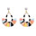 E-4690 Bohemian  Thread Tassels Turquoise Beads Long Tassel Drop Earrings