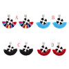 E-4696 Trendy Bohemian Thread Tassels Turquoise Beads Summer Earring Jewelry Design