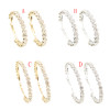 E-4688 New Fashion Large Big Pendant Crystal Rhinestone Drop Earrings Stud Earring  Hoop Earrings for Women Jewelry