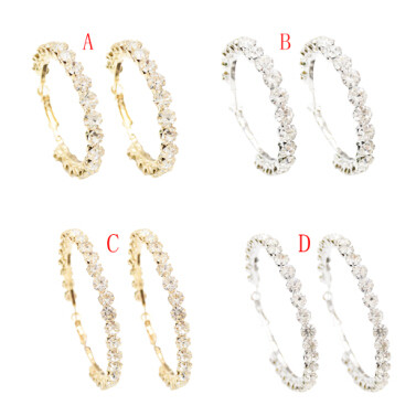 E-4688 New Fashion Large Big Pendant Crystal Rhinestone Drop Earrings Stud Earring  Hoop Earrings for Women Jewelry