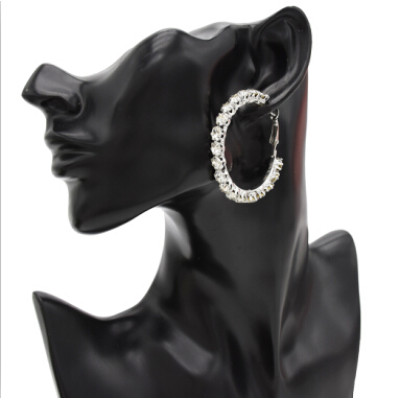 E-4688 New Fashion Large Big Pendant Crystal Rhinestone Drop Earrings Stud Earring  Hoop Earrings for Women Jewelry