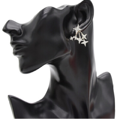 E-4683 New Fashion Gold Silver Star Fringe Drop Statement Earrings for Women Wedding Party Jewelry