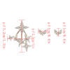 E-4683 New Fashion Gold Silver Star Fringe Drop Statement Earrings for Women Wedding Party Jewelry