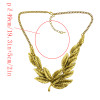 N-1822 New European Charming Fashion Vintage  Bronze Leaf  Pendant Necklace
