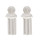 E-4684 European Gold Silver Plated Round Button Shape Tassel Earrings