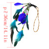 F-0494 Bohemian Handmade Ethnic Gypsy Wood Beads Feather Hairband Hair Clip Hair Jewelry