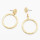 E-4679 Fashion Gold Metal Round Circle Drop Earrings for Women Bohemian Wedding Party Jewelry