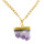 N-5411 2018 Fashion Rock Long Gold Chain Pendant Necklace Natural Stone Purple Crystal Necklaces For Women Jewelry