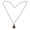 N-2365 New Fashion Long Bronze Chain Colorful Stone Pendant Vintage Necklace For Women