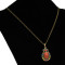 N-2365 New Fashion Long Bronze Chain Colorful Stone Pendant Vintage Necklace For Women