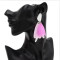 E-4707 6 Colors Exaggerated New Fashion Acrylic Drop Earrings Irregular Stone Shaped Stud Acrylic Flower Pendant Dangle Earrings  for Women Boho Wedding Party Jewelry Gift