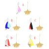 E-4705 5 Colors Exaggerated New Fashion Acrylic Drop Earrings Irregular  Shaped Stud Acrylic Flower Pendant Dangle Earrings  for Women Boho Wedding Party Jewelry Gift