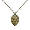 N-2361 New Fashion Vintage Style Engraving Hollow Out Box Pendant Necklace