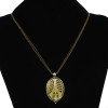 N-2361 New Fashion Vintage Style Engraving Hollow Out Box Pendant Necklace