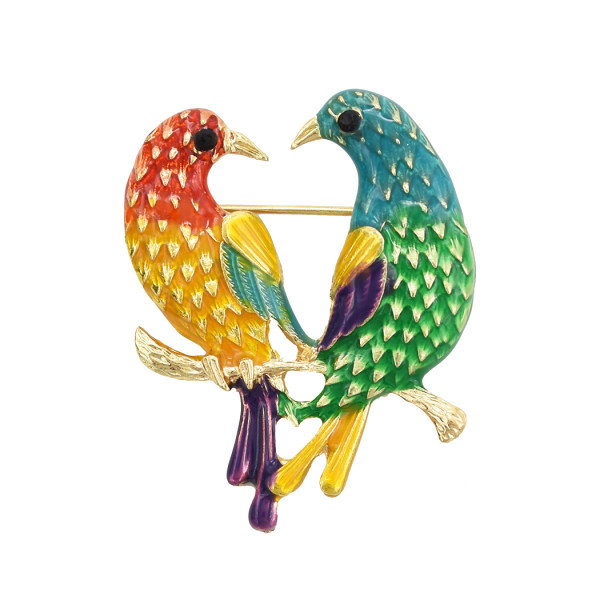 P-0405 Vintage Enamel Flower Animal Bird Nautical Ship Sailing Brooch Corsage