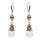 E-4704 Vintage Silver Metal Rhinestone Acrylic Beads Drop Earrings for Women Boho Wedding Party Jewelry