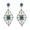 E-4700 Bohemian Hollow Big Diamond Shape Pendant Drop Earrings Stud Earring Wedding Bridal Ear Jewelry