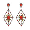 E-4700 Bohemian Hollow Big Diamond Shape Pendant Drop Earrings Stud Earring Wedding Bridal Ear Jewelry