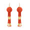 E-4706 6Colors Fashion Bohemian Stud Crystal Tassel Bead Earring for Women Jewelry