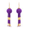 E-4706 6Colors Fashion Bohemian Stud Crystal Tassel Bead Earring for Women Jewelry