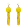 E-4706 6Colors Fashion Bohemian Stud Crystal Tassel Bead Earring for Women Jewelry