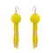 E-4706 6Colors Fashion Bohemian Stud Crystal Tassel Bead Earring for Women Jewelry