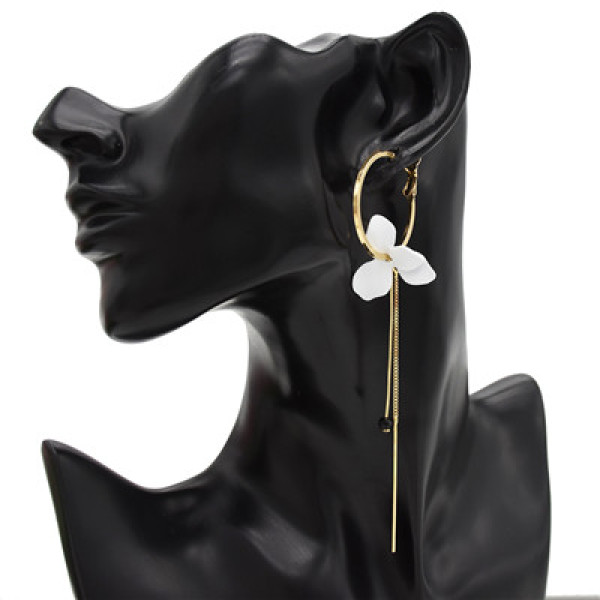 E-4702 Trendy Alloy Simple Elegant Round Tassel Flower Earring For Women Jewelry Design