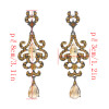 E-4719 5 colors Bohemian crystal water drop Shape Pendant Drop Earrings Stud Earring Wedding Bridal Ear Jewelry