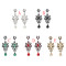 E-4719 5 colors Bohemian crystal water drop Shape Pendant Drop Earrings Stud Earring Wedding Bridal Ear Jewelry