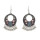 E-4717 4 colors Bohemian Vintage Silver Enamel Flower Ball Tassel Dangle Earrings